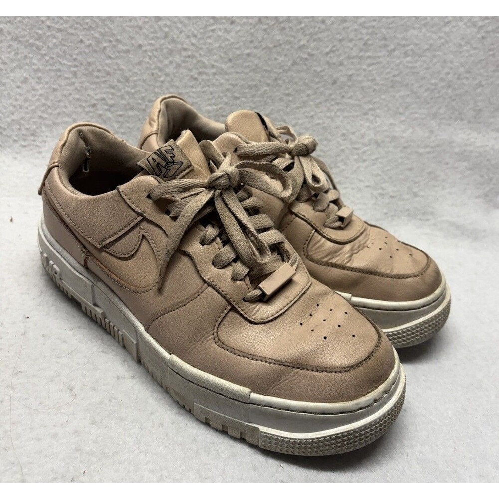 Women’s Nike Air Force 1 Pixel Size 8 Particle Beige Pink Shoes